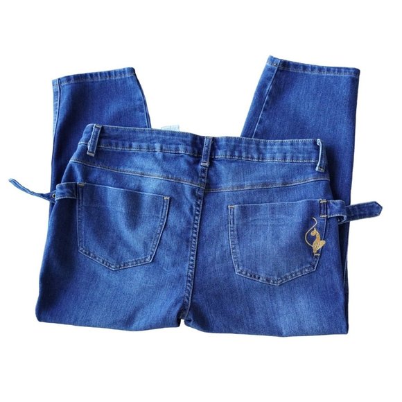 Baby Phat Capri Jeans Womens Size 16 Fashion Silver Label Stretch 90s Y2K - Picture 4 of 8